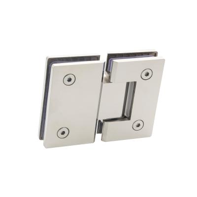 China JL-609 Modern Bathroom Glass Hinge To Pivot Glass Circular Corner Flange Shower Glass Door Hinge for sale