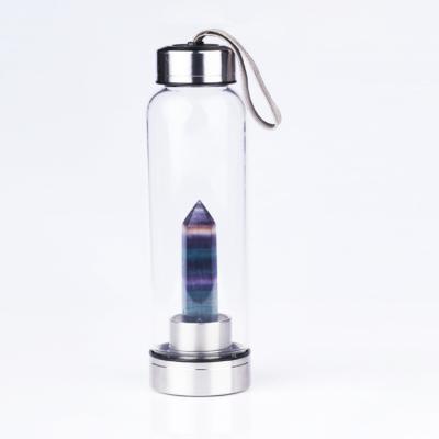 China Viable Manufacturer Hot Selling 550ml Crystal Glass Bottle With Stainless Steel Lid for sale