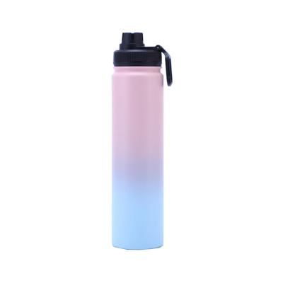 China Stocked Professional Wholesale Hot Sale Summer Gradient Color Insulated Cups Water Bottle With Rope for sale