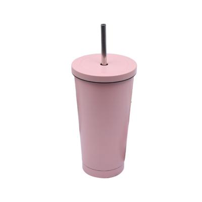 China Custom Reusable Metal Double Wall Stainless Steel Vacuum Insulated Water Bottle Stocked Cup With With Lids And Straws for sale