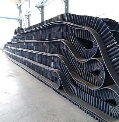 China Factory PE 200 Agriculture 400 800 Heat Resistant Duty Clamped Sidewall Corrugated Conveyor Rubber Belt Custom Design Heat Resistant 100-3000 for sale