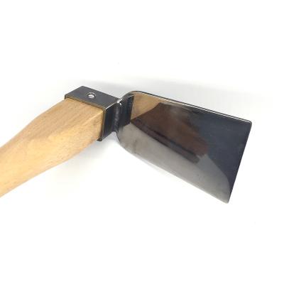 China 3.5mm Garden Hoe Digging Weeding Grow Vegetables Wooden Short Handle Small Hoe Garden Hoe With Wooden Handle for sale