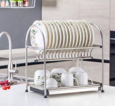 China NICE&NEAT Contemporary Stainless Steel Standing Dish Drying Rack Kitchen Dish Organizers Shelf for sale