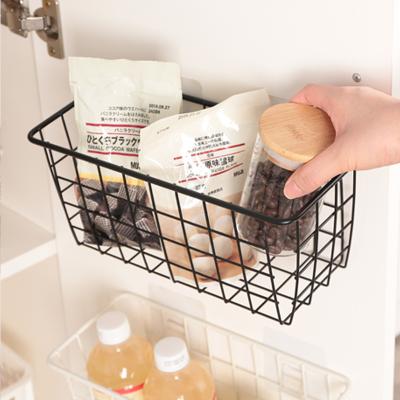 China Multi-Scenario/Customized Fine Welding Metal Stacking Storage Basket Front Basket Stackable Wire Food Organizer Bin For Kitchen Open Pantry Cabinet for sale