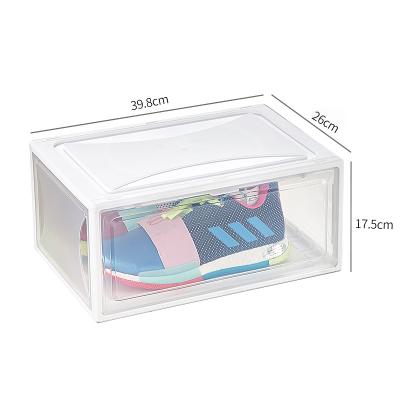 China 2022 Newest Boxing Shoes Folding Acrylic In Clear Plastic Sports Shop Shoe Storage Box With Lid for sale