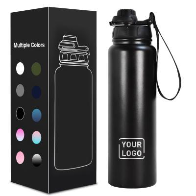 China Customized Viable Stainless Steel Vacuum Flask Water Bottle Insulated Large Capacity 32oz 40oz Wide Mouth Sports Bottle for sale