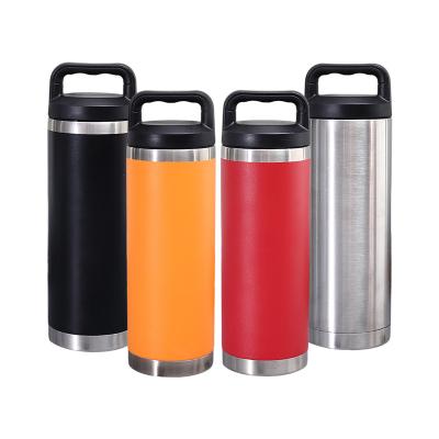 China Wholesale Custom 18oz 36oz 64oz Large Capacity Camping Double Wall Insulated Vacuum Viable Outdoor Rising Water Bottle for sale