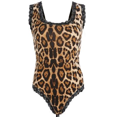 China Fashion and Wholesale Sexy Leopard Printing Women's One-Piece Sling Harness Lingerie for sale