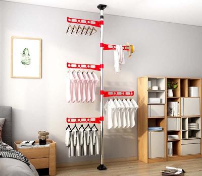 China Easy To Install Factory Directly Supply Reusable Vertical Adjustable Metal Coat Rack Stand Holder Hanger for sale