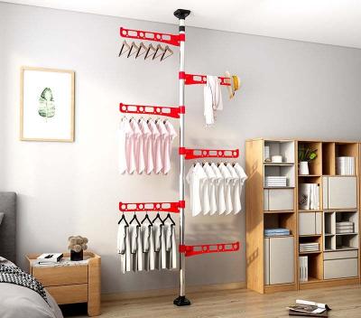 China Easy To Install Cheap Modern Floor Standing Coat Rack Stainless Steel Clothes-rack Hanger for sale