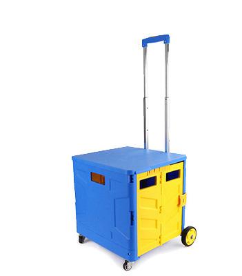 China Durable Hot Sale Factory Direct Folding Carts With Seat Pack-n-Roll Plastic Mesh Shopping Rolling Folding Cart for sale