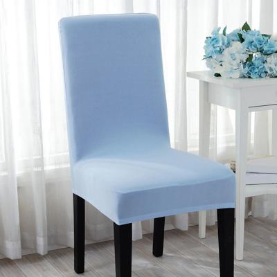 China Manufacturer Dining Chair Covers Single Spandex Chair Cover Slipcover For Hotel Restaurant Blue for sale