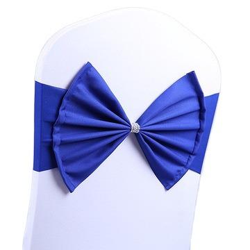 China Simple wholesale hotel chair sashes chair decoration bows banquet wedding chair sashes for sale