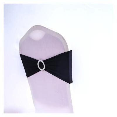 China Simple Spandex Elastic Cheap Chair Bands Banquet Party Wedding Elastic Chair Sashes for sale