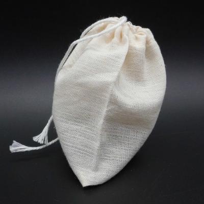 China Disposable Bottom Price China Manufacture Supply High Quality Cotton Tea Bag With Drawstring for sale