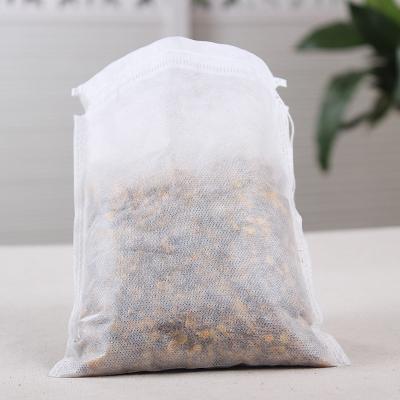 China Food Grade Biodegradable Drawstring Biodegradable Nonwoven Tea Bag For Loose Tea Herbs for sale