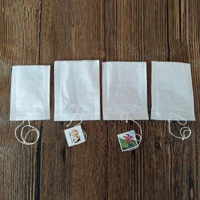 China Wholesale High Quality Disposable Heat Seal Filter Paper Tea Bag With Label for sale