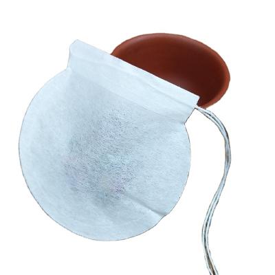 China Disposable High Quality Drawstring Round Shape Paper Filter Tea Bags for sale