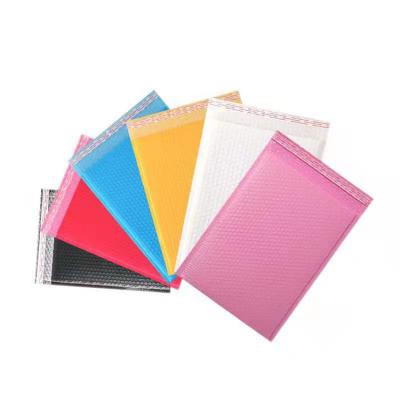 China Matte Custom Design Poly Bubble Bags Recyclable Multicolor Mailer Ads Self Adhesive Poly Bag for sale