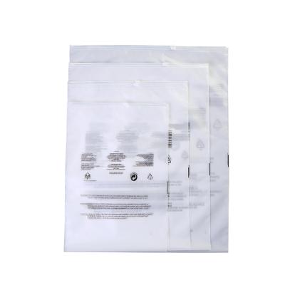 China Disposable Wholesale Custom Printed Logo Waterproof Zipper Plastic Clothing Packaging Bags For Garment T-shirt for sale