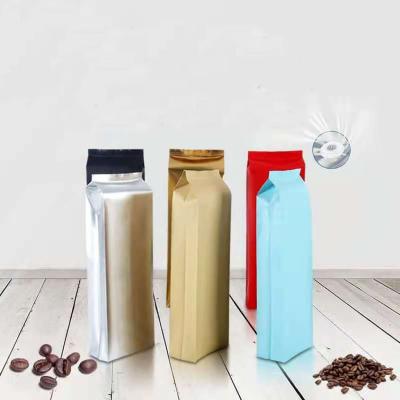 China Recyclable Custom Printed Heat Seal Aluminized Laminated Side Gusset Coffee Bag With One Way Valve for sale