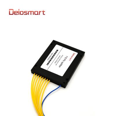 China FTTX China Supplier Delosmart GFA1080000FA 1*8 ABS Box Fiber Splitter With Split Ratio FC/APC EPON/GPON/FTTX Connectors for sale