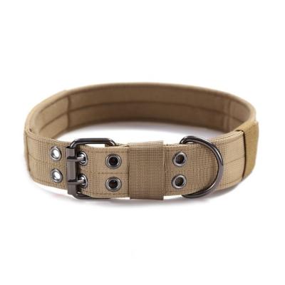 China Adjustable Quick Release Dog Neck Belt Tactical Collar with Metal D Clip for sale