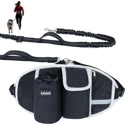 China Stylish Waist Bag Hands Free Dog Leash For Running Walking Training Increasing Double-Handle Adjustable Waist for sale