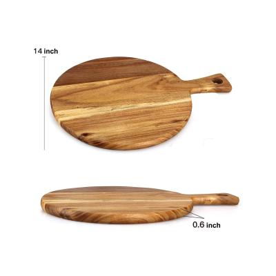 China Eco Disposable Natural Wood Pizza Peel Cutting Plates Bespoke 14