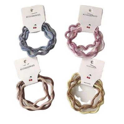 China GENYA New Wear Elastic Hair Bands Elastic Hair Bands Accessories Daily Colorful Wavy Elastic Female Hair Ties for sale