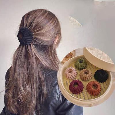 China European and American daily wear hair nest bird hair ties bright color hair ponytail loop bear hair tie for woman for sale