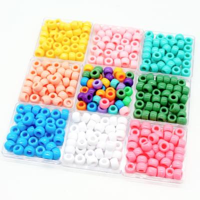 China Multicolor Kids Birthday Hair Beads Set Loose Acrylic Beads For Jewelry Making DIY Accessories for sale