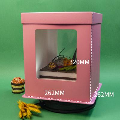 China Factory Disposable Stock Window Transparent Cake Box Cake Packing Box for sale