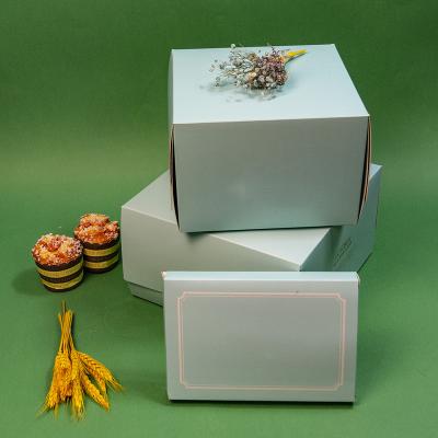 China Disposable Food Grade Corrugated Cake Decoration Birthday Cake Paper Packing Box for sale