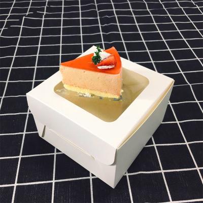 China China biodegradable factories wedding square fruit mousess donut mini cupcake cake slice box for sale