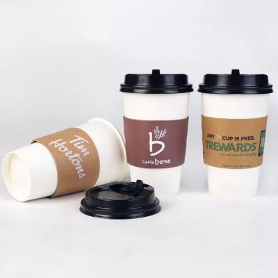 China Customized Printing Reusable Heat Resistant Corrugated Logo Coffee Mug Sleeve Template Biodegradable for sale