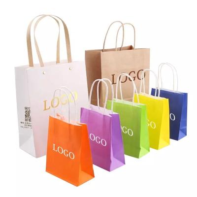 China Shopping Gift Recyclable Custom Takeaway Bread Fast Food Paper Packaging Bags Printed Logo for sale