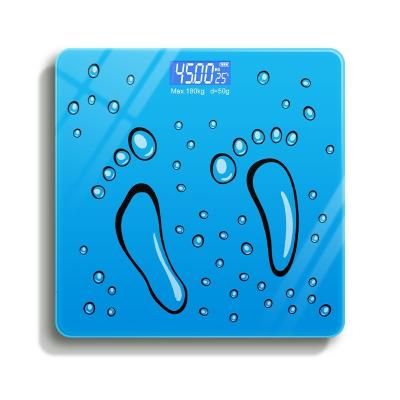 China Tempered Glass+ ABS 180kg Logo Customized Personal Weighing Digital Bathroom Body Weight Scale for sale