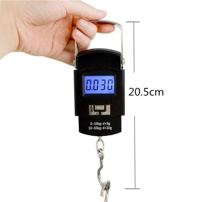 China ABS 50kg 10g Weight Electronic Portable Hook Scale Pocket Digital Hanging Fishing Scale for sale