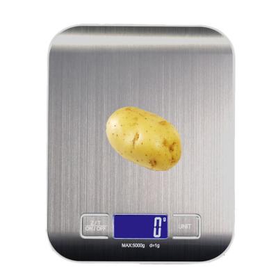 China Weight Measuring Shenzhen Yuwei 5kg Stainless Steel Nutrition Digital Food Weighing Kitchen Scales for sale