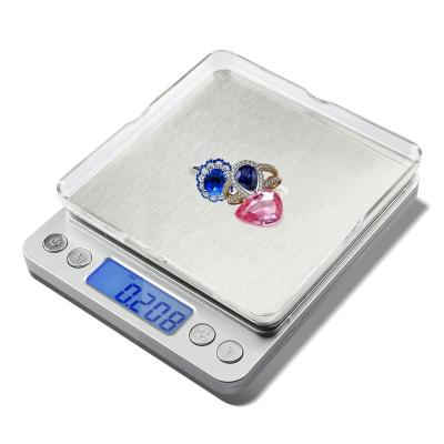 China ABS+ Stainless Steel 500g Mini Digital Electronic Jewelry Weighing Diamond Balance Pocket Weight Scale for sale