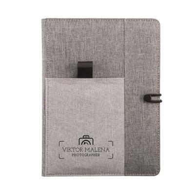 China Polyester XD design (gray) with phone holder Kyoto A5 notebook cover for sale