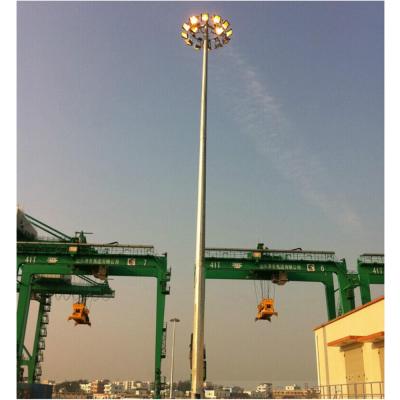 China 2017 Stadium Galvanized Outdoor Polygonal Led High Mast Lighting With Raising And Lowering Device for sale