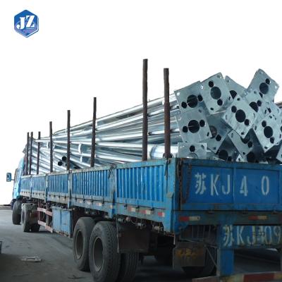 China Hot Sale Q235 Steel Pole 6M 8M 10m Galvanized Steel Round Pole Price From Highway Chinese Factory for sale