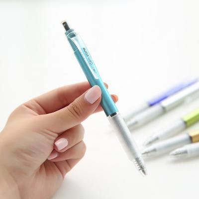 China Normal Manufacturer Well Made Students School Office Click Type Manual Stoving Varnish Gel Ink Pen 0.5mm for sale