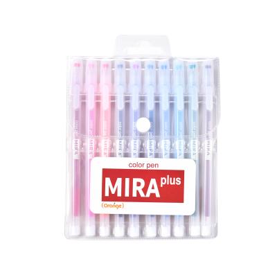 China Office & School Pen Factory direct sales pp material 0.5mm school students 12colors orange gel ink pen set smooth stationery children inscription for sale