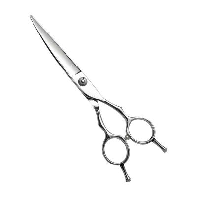 China Curved Hair Scissors 6 Inch 9Cr13 Blade Curve Professional Hair Scissors Hair Cutting Scissors Barber Tool QC for sale