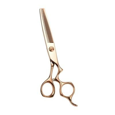 China Chinese 440C (9Cr13) Titanium Scissors Rose Gold Coating Professional Hair Thinning Scissors Hair Cutting Thinning Scissors for sale