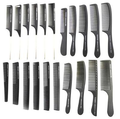 China Salon Use Rat Tail Comb Pin Rat Tail Carbon Fiber Steel Hairdressing Heat Resistant Teasing Salon Styling Comb for sale