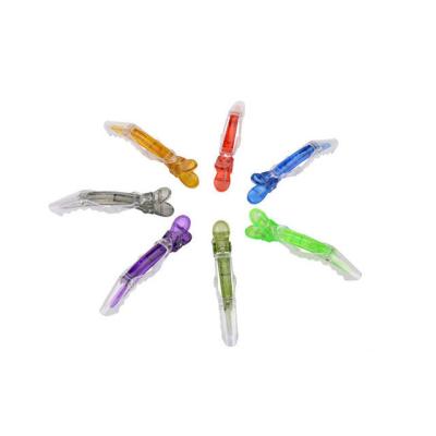 China Crystal Professional Hairdressing Salon Hair Sectioning Transparent Alligator Hair Clip Styling Tools With Custom Logo for sale